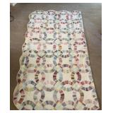 90ï¿½ x 102ï¿½ Double Wedding Ring Patch Work Quilt