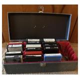 15 Assorted 8 Track Tapes & Case