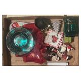 Tray Lot Of Assorted Christmas Decor