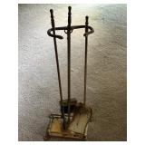 Brass & Cast Fire Place Set