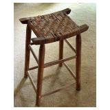 Wicker Bottom Stool