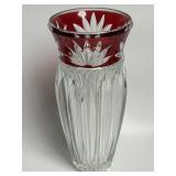 Vintage Mikasa Corinth Ruby Red Clear Cut