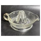 Vintage Clear Glass Ribbed Juicer / Reamer
