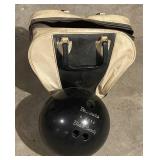 Vintage Brunswick Black Beauty Bowling Ball W/