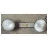 Vintage 2 Socket Light Bar SMITH VICTOR W/ Bulbs