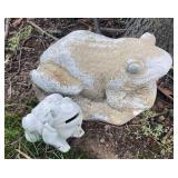 (2) Outdoor Frog Decor