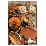 Tray Lot Of Assorted Fall Decor