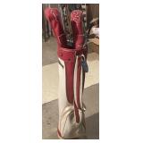 Golf Club Bag W/ Macgregor Clubs & Other