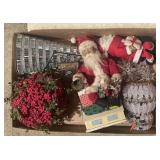 Tray Lot Of Assorted Christmas Decor