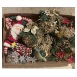 Tray Lot Of Assorted Christmas Decor