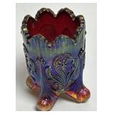 Vintage Blue Carnival ï¿½Inverted Fan and Featherï¿½