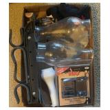 Tray Lot Of Assorted Items Including Tiki Torch