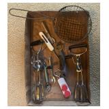 Tray Lot Of Hand Mixers, Peelers, Bottle Openers