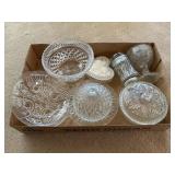 Tray Lot Containing Divided Dish, Butter Dish,