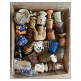 Tray Lot Of Assorted Toothpick Holders