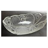Mikasa Clear Crystal Serving Oval Bowl Sawtooth