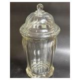 Indiana Glass Clear Paneled Apothecary Biscuit