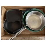 4 Assorted Small Skillets (T Fal, Revere Ware,