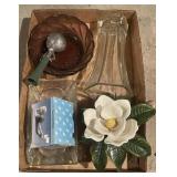 Tray Lot Of Items Including Vase, Ice Cream Scoop