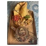 Tray Lot Of Assorted Decor & More