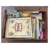 Tray Lot Of Assorted Old Farmers Almanacs,