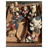 Assorted Poly Resin Santa Clauses