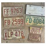 (7) Assorted License Plates