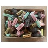 Tray Lot Of Assorted Hair Rollers & Other