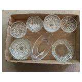 Tray Lot Of Assorted Glass Bowls, Candy Dish &