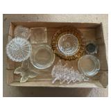 Tray Lot Of Assorted Ashtrays, Trinket Box & More