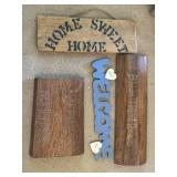 Tray Lot Of (4) Assorted Wall Decor