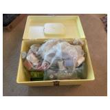 Crafting/Sewing Box W/ Contains, Including Thread