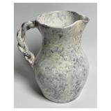 9ï¿½ Pottery Pitcher w/ Braided Handle Sheltons 94