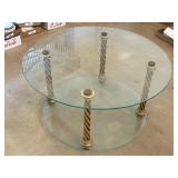 Glass & Brass Coffee Table