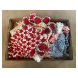Tray Lot Of Assorted Doilies