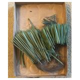 Tray Lot Of Wired Wooden Floral Picks