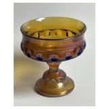 Amber Glass King Crown Thumbprint