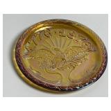 Marigold Carnival Glass Bicentennial Plate