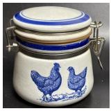 Blue Hen & Rooster Sealable Canister 4 1/2ï¿½