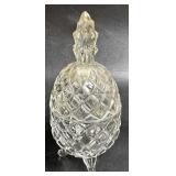 Crystal Pineapple Candy Dish with Lid Footed