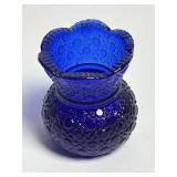 Vintage Mosser Toothpick Holder Cobalt Blue