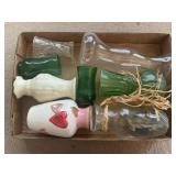 Tray Lot Of Assorted Vases