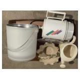 Tray Lot Of Assorted Items Including Ice Bucket &