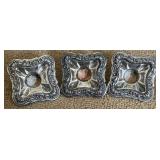 (3) Silver Plated Elegant Candle Stick Holders