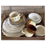 Stoneware Mugs, Stoneware Plates, & More Assorted