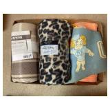 Tray Lot Of Assorted Throws & More