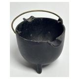 Vintage Cast Iron Bean Pot Mini Cauldron Ashtray