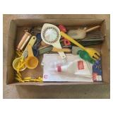 Tray Lot Of Assorted Kitchen Utensils, Corn On