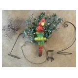 Tray Lot Consisting Of Parrot Wall Hanging Decor