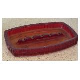 Vintage Ruby Red Ashtray 9ï¿½ x 6ï¿½